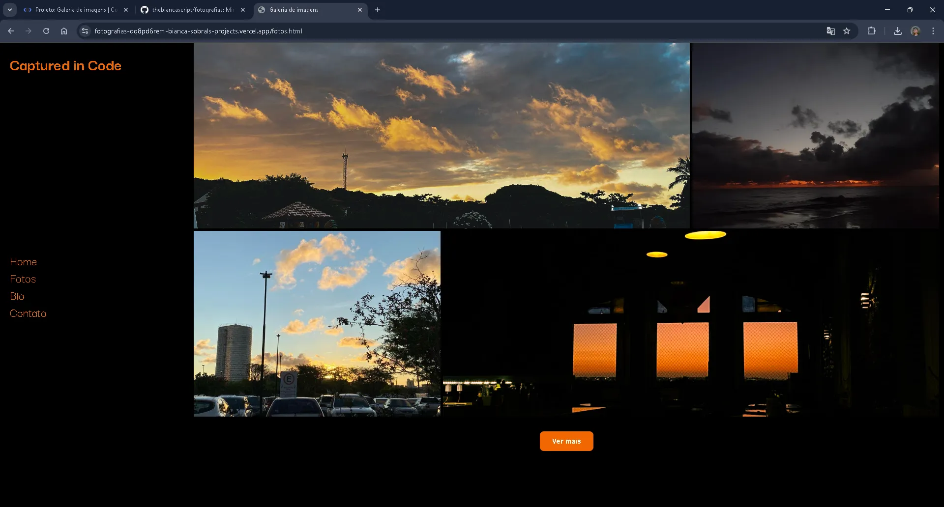 Screenshot da aplicação submetida