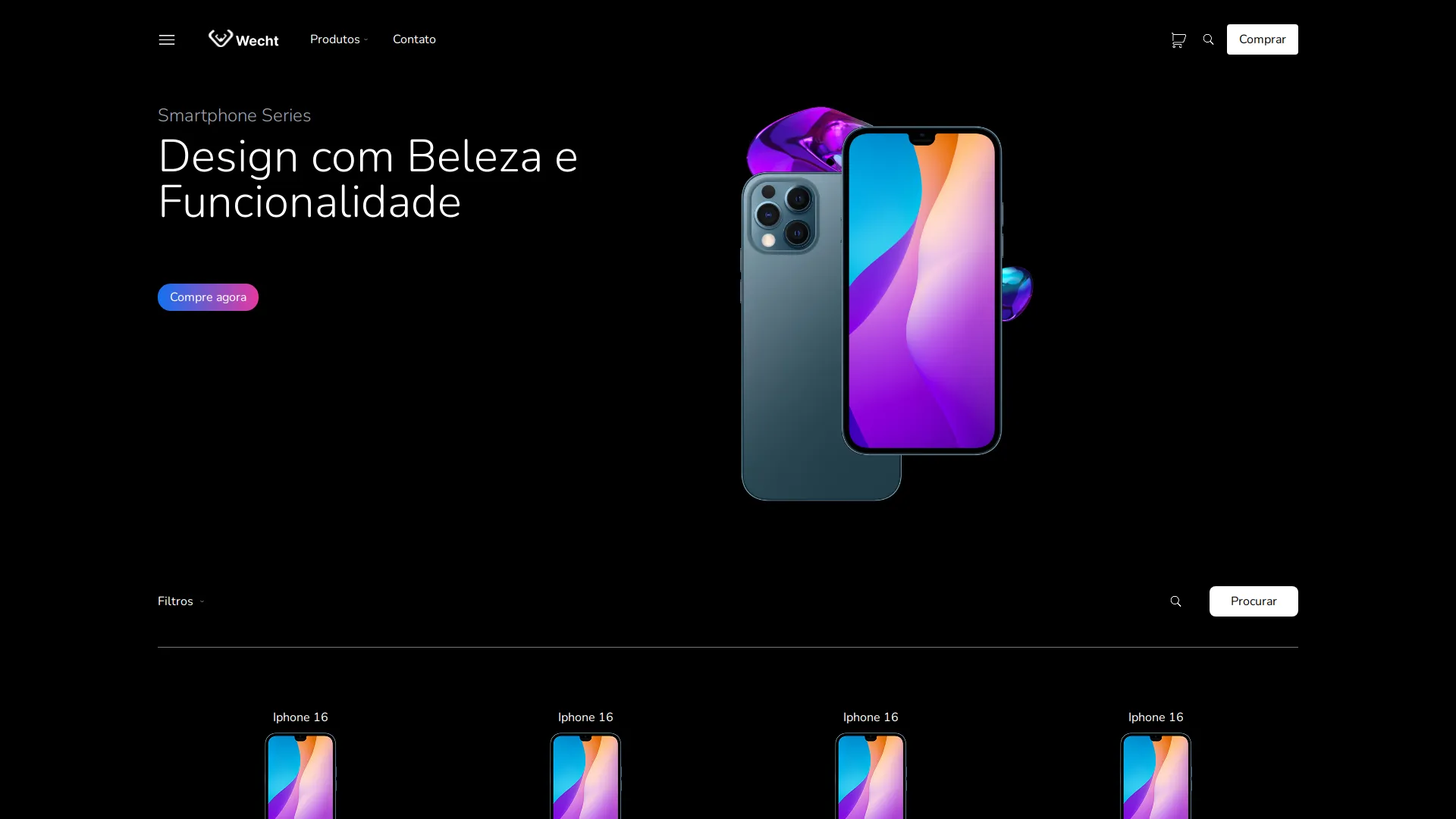 Screenshot da aplicação submetida