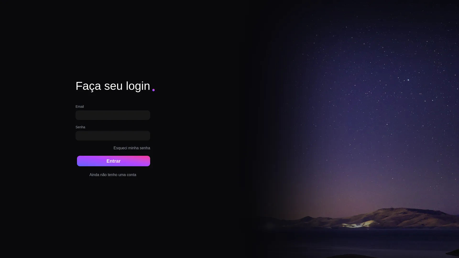 Screenshot da aplicação submetida